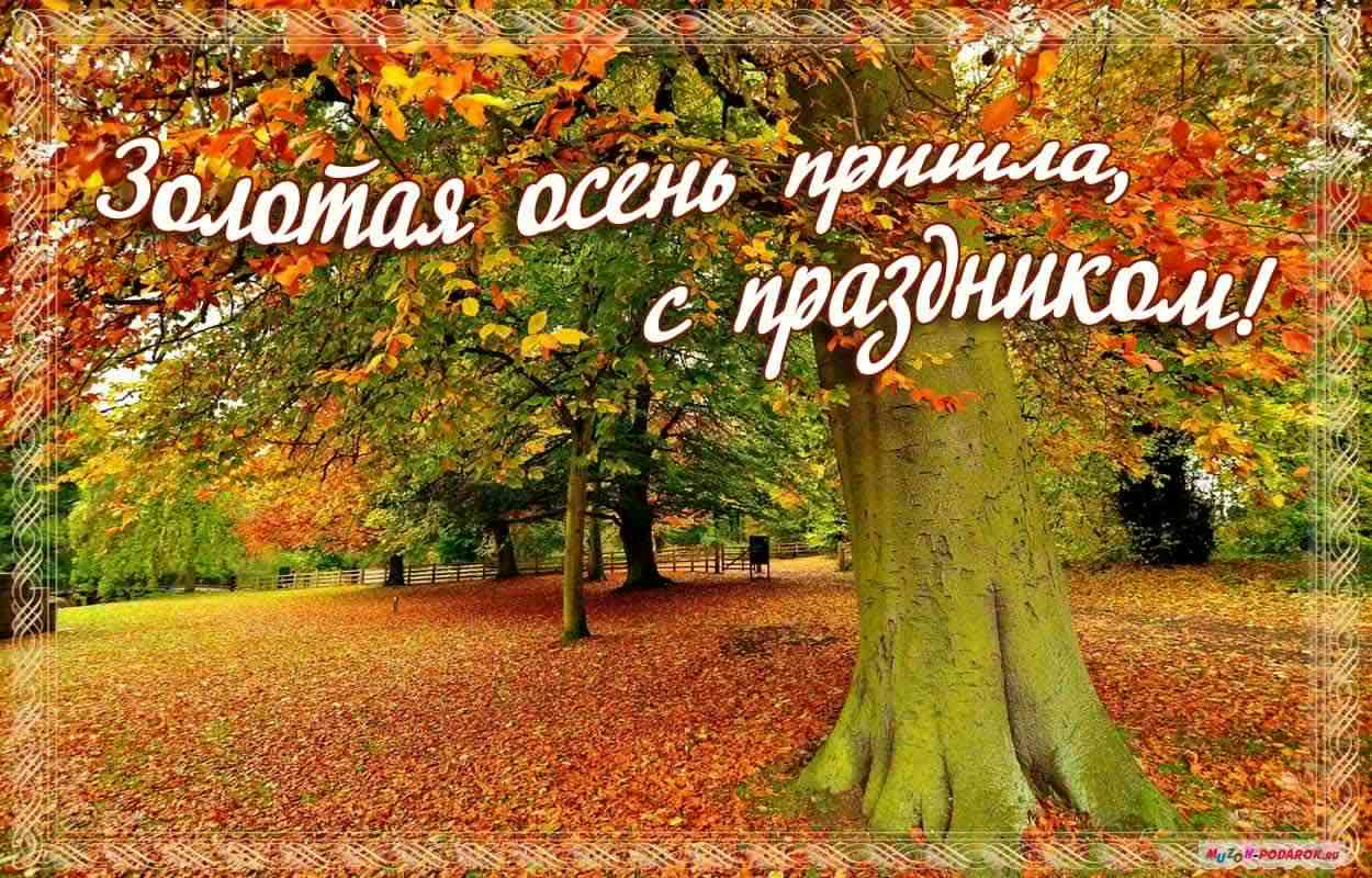Otkrytki Pervyj Den Oseni Otkrytka S Nachalom Osenipervyj Den Osenis Nastupleniem Oseni