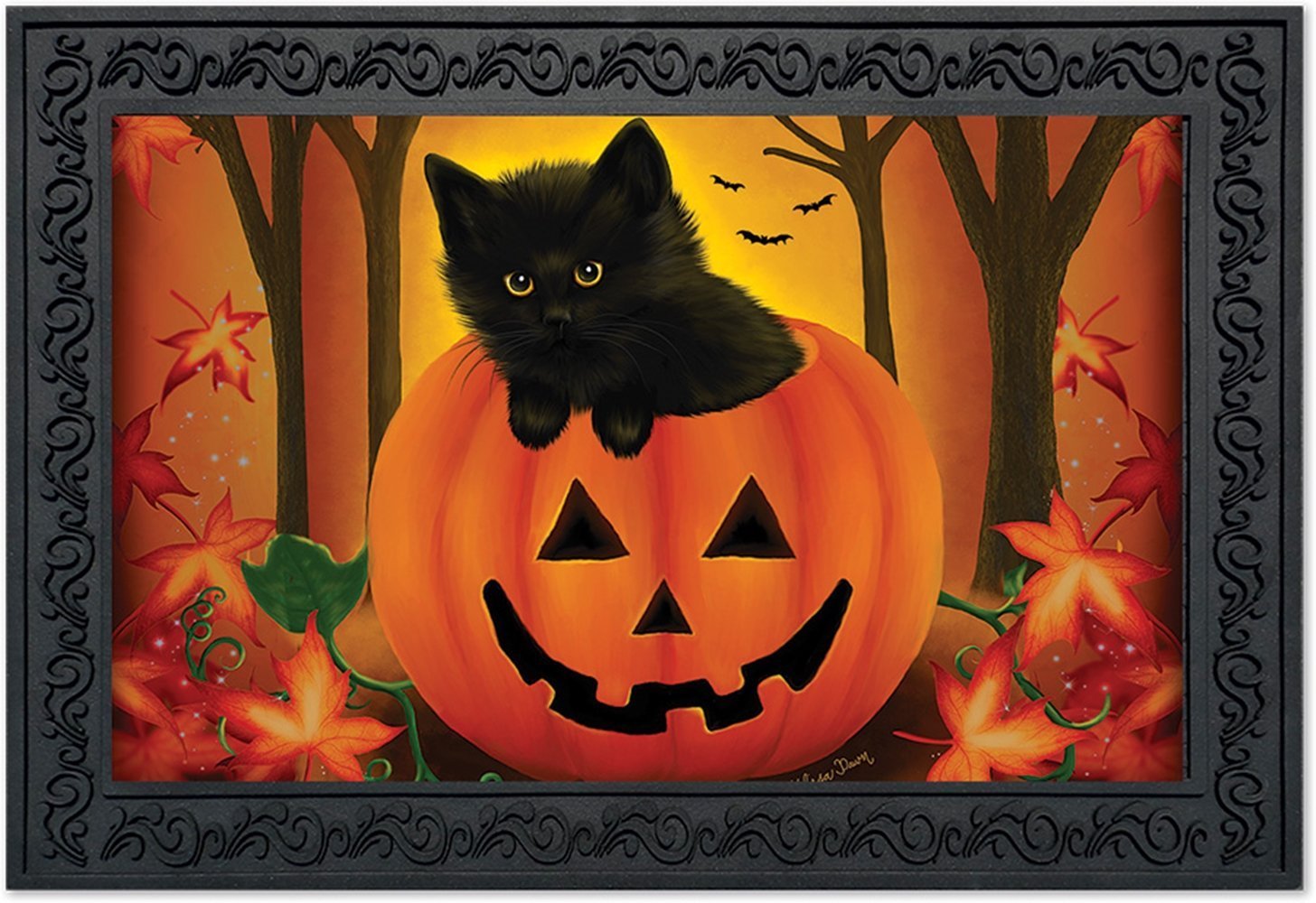 Открытка с праздником хэллоуин , 31 октября , кошка ,тыква . Картинка , открытка на праздник хэллоуин ,открытки с хэллоуином ,современный праздник , на открытке изображена кошка,кот ,тыква ,тыквы оранжевые ,открытки на хэллоуин скачать бесплатно